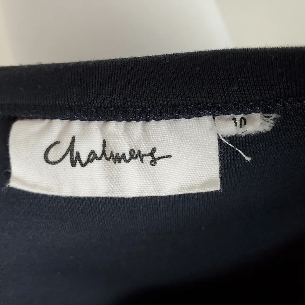 Chalmers Pajamas Top Shirt Black Short Sleeves Sleep Lounge